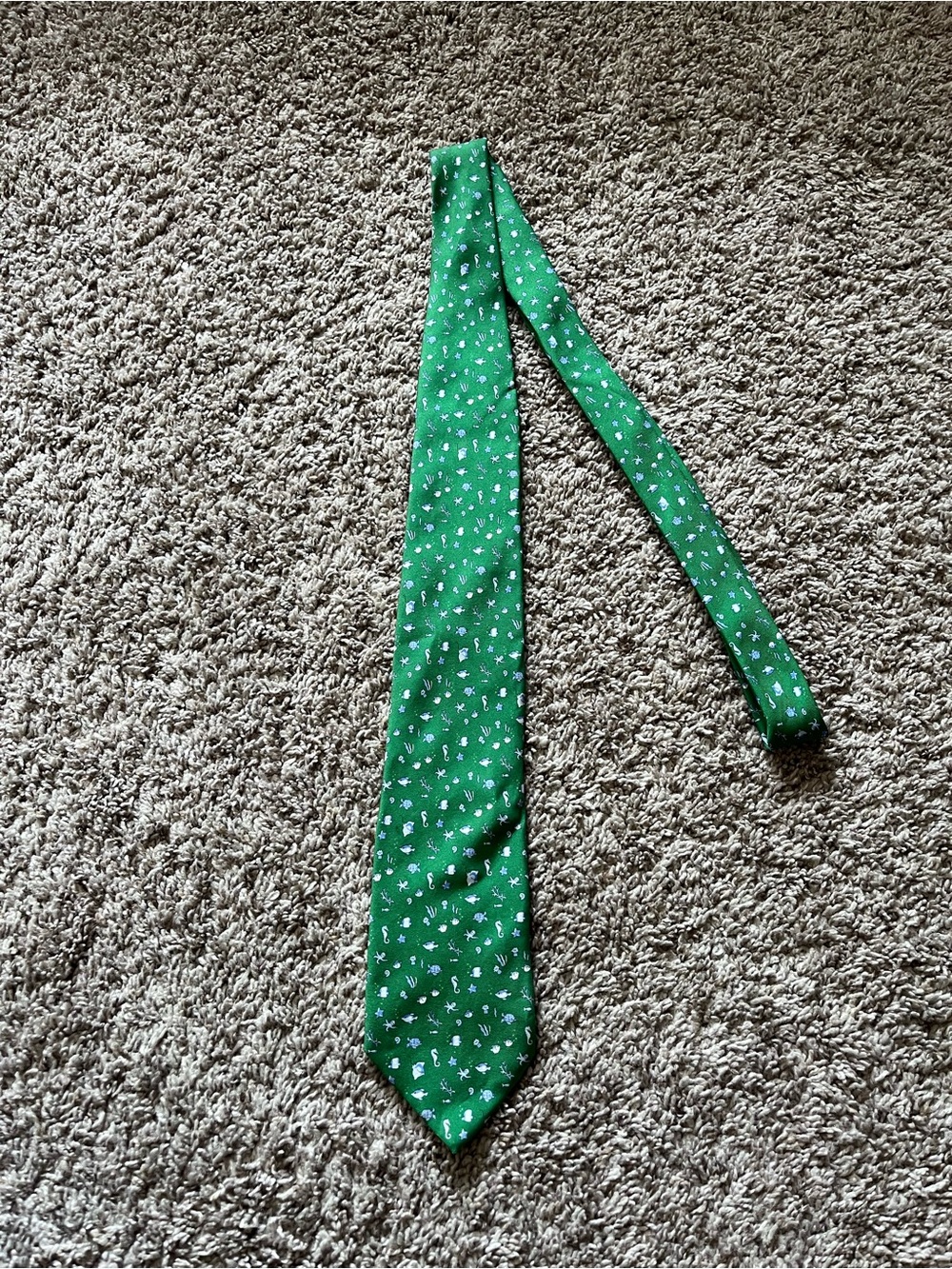 Brooks Brothers Makers and Merchants Green Sea Animal Micro Pattern Men's Tie
